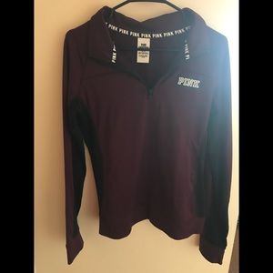 PINK quarter zip long sleeve